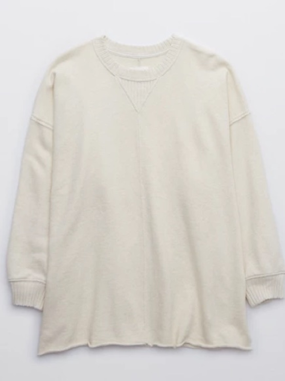 aerie off white  crewneck